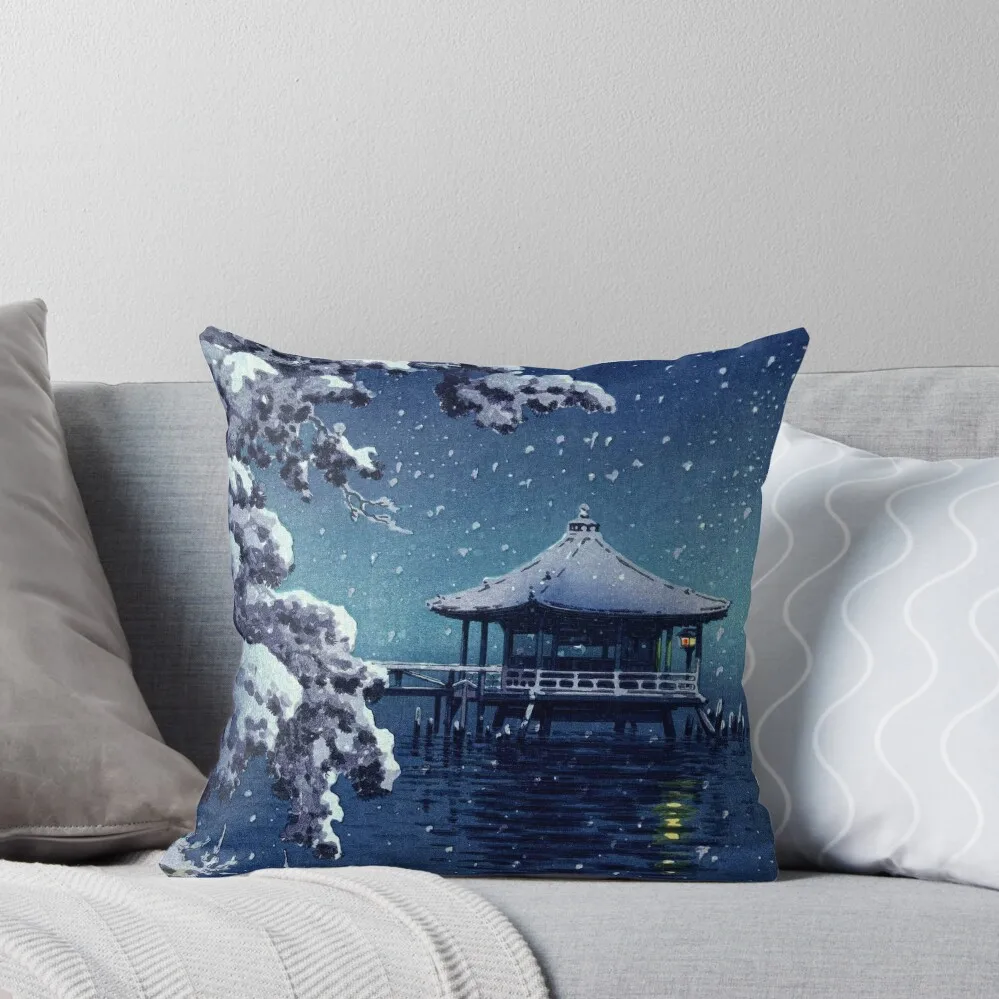 Подушка Tsuchiya Koitsu с вышивкой снег на укимидо