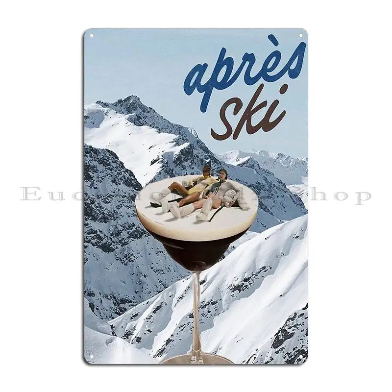 Металлические таблички Apres Ski на заказ для вечеринки декор стен кинотеатра