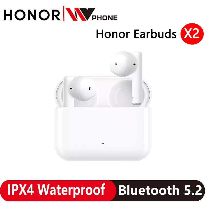 

Global HONOR Earbuds X2 TWS Earphones Wireless Noise Cancellation Earbuds BT5.2 Dual Microphone Calls Semi-In-Ear Sport Headsets