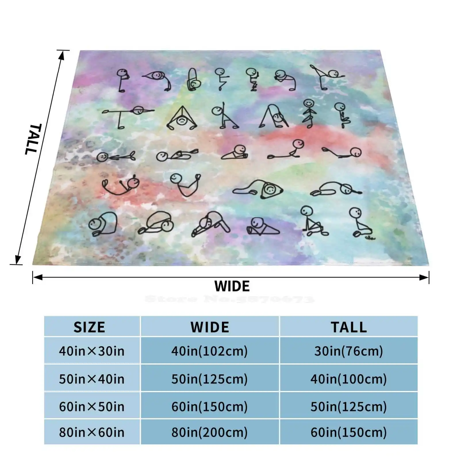 Hot Yoga: 26 Plus 2 {Черные фигурки} Мягкое теплое одеяло Holly Atwater Ha Designs Hadesigns Stick Figure Black White