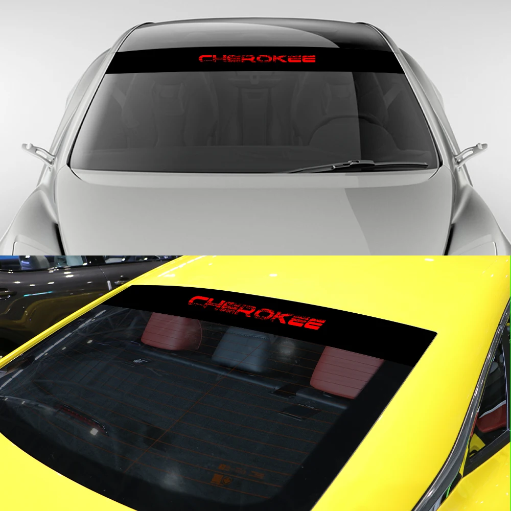 Наклейка на лобовое стекло автомобиля для Jeep Renegade Wrangler JT JK Cherokee Compass Patriot Trail Hawk