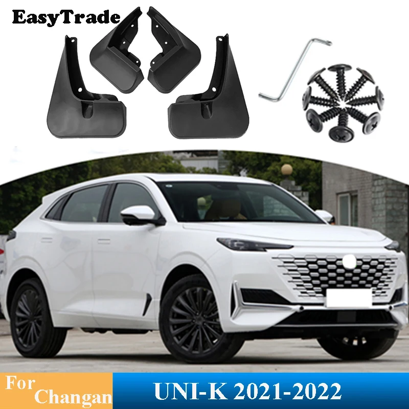 

For Changan UNI-K UNI K 2021 2022 Accessories Car Mudguards Anti-splash Mud Flaps Auto Front Rear Fender Mudflaps 4PCS