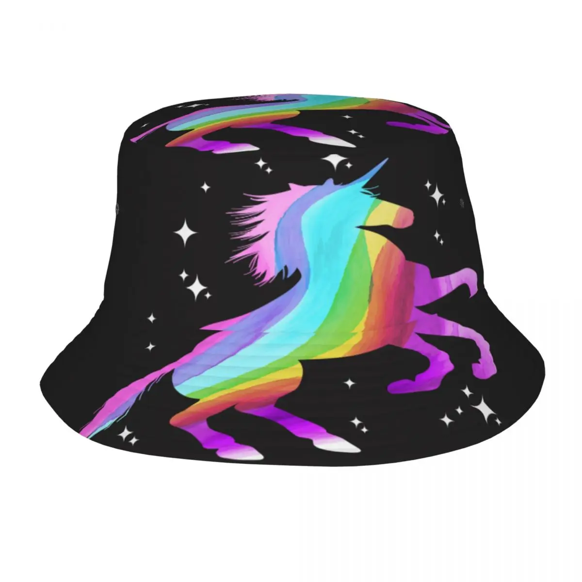 

New Fashion Bucket Hats Fisherman Caps For Women Men Gorras Summer Rainbow Unicorn