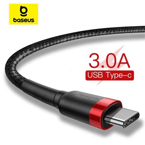 Кабель Baseus USB Type C для Samsung S10 S9 Quick Charge 3.0 Кабель USB C для быстрой зарядки Huawei P30 Xiaomi USB-C Зарядное устройство Провод