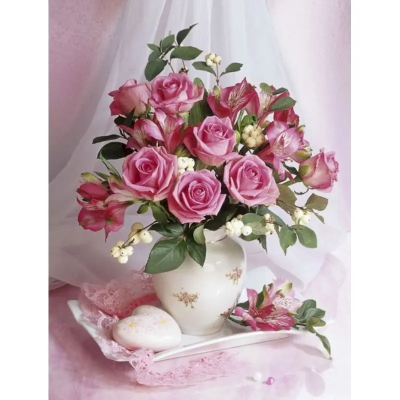 Набор для рисования по номерам на холсте Роза |