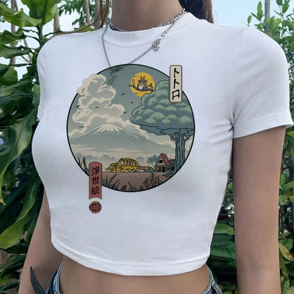 

Japanese Miyazaki Hayao 2000s streetwear crop top Woman streetwear gothic manga hippie clothing