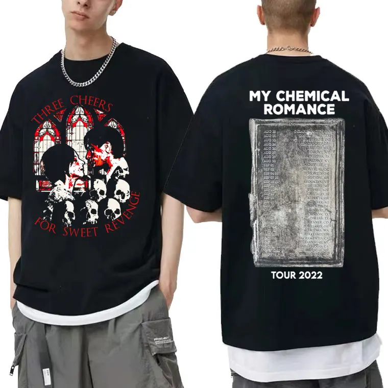 

Rock Band My Chemical Romance Graphic T-shirt Streetwear Three Cheers for Sweet Revenge T Shirt Men Vintage Pure Cotton Tshirt