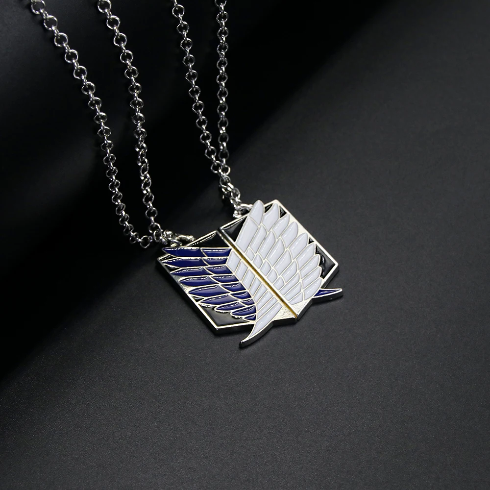 

Anime Attack On Titan Necklace Wings of Liberty Freedom Scout Regiment Legion Pendant Cosplay Women Men Jewelry