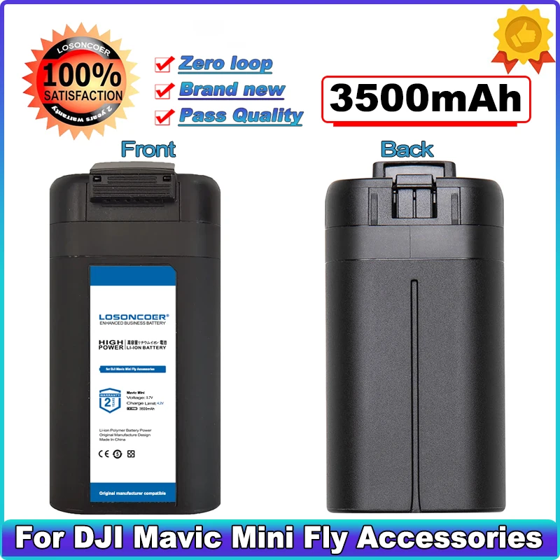 

LOSONCOER 3500mAh High Capacity Battery For DJI Mavic Mini Drone Battery 30 minutes flight time +Two-Way Battery