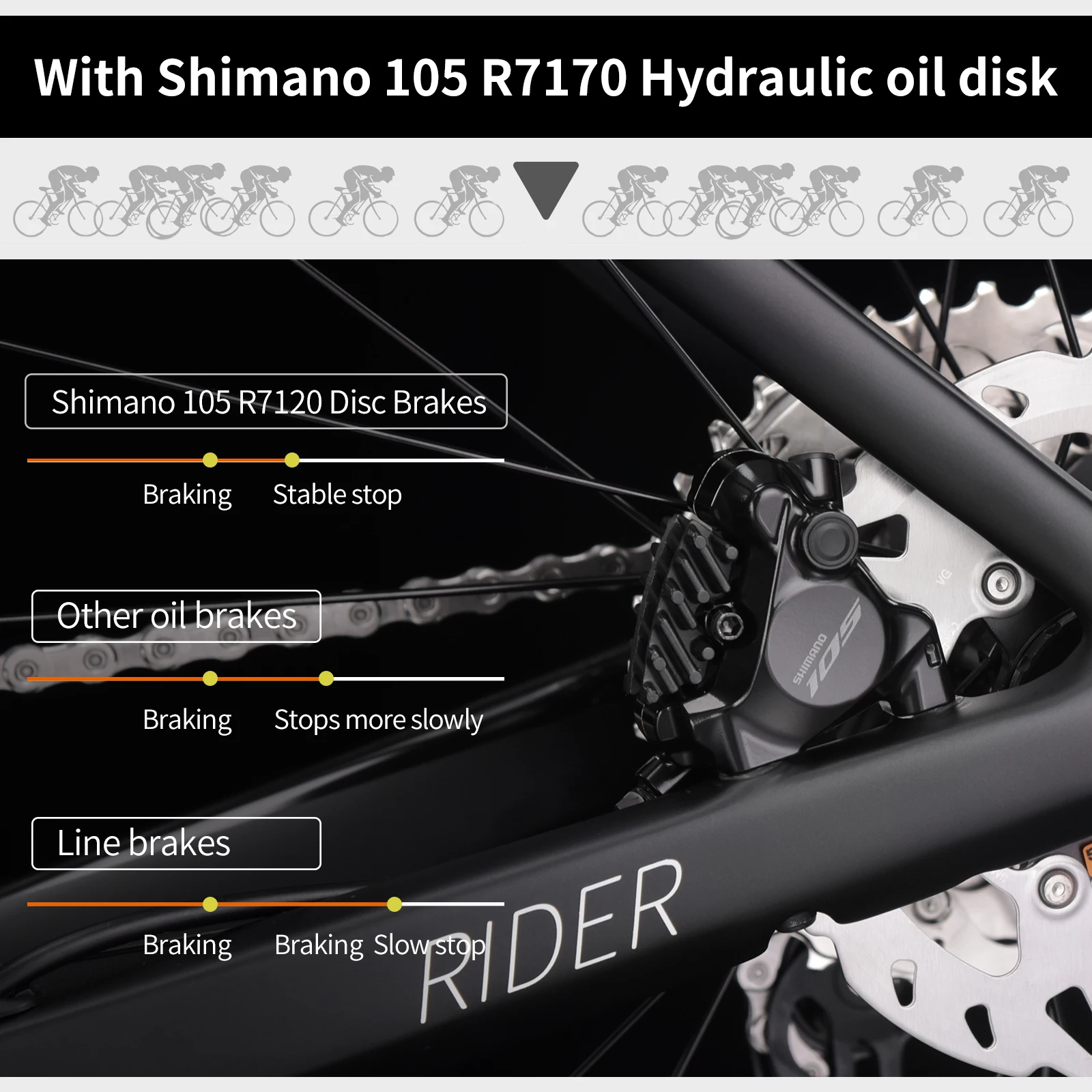 KOOTU R08-7120 Шоссейный велосипед из углеродного волокна с SHIMANO R7120 24-скоростной полный