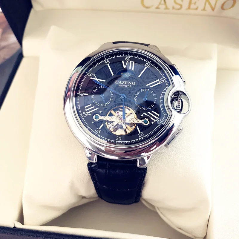 Часы швейцарские мужские механические автоматические водонепроницаемые Модные