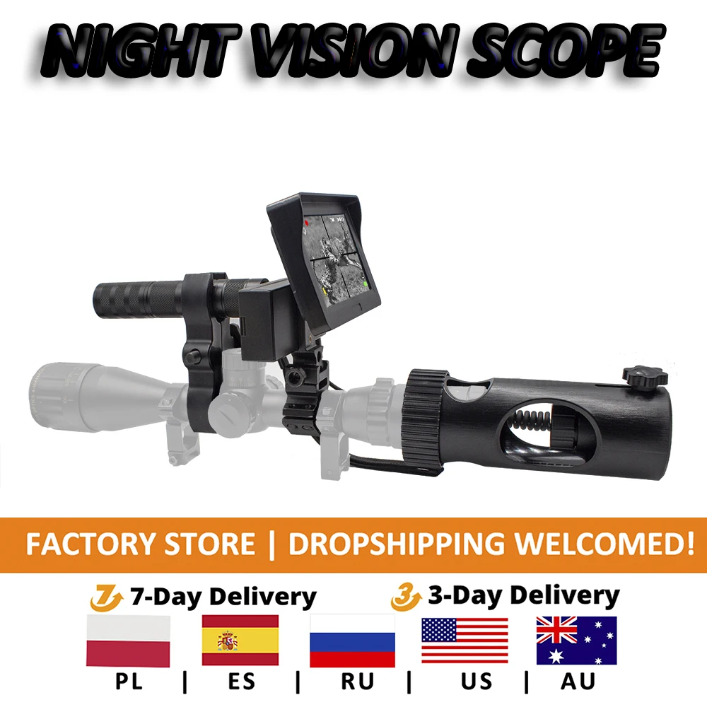 

Снайперское устройство ночного видения Megaorei2A, прицел, Охотничья видеокамера, видеокамера с лазерным инфракрасным фонариком и ЖК-экраном