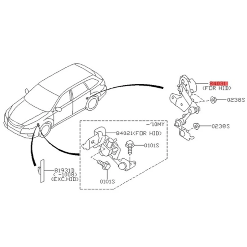 Датчик уровня заднего фар автомобиля для Subaru Forester/Impreza/ Legacy B13 84031-FG000/84031FG000/8651A065