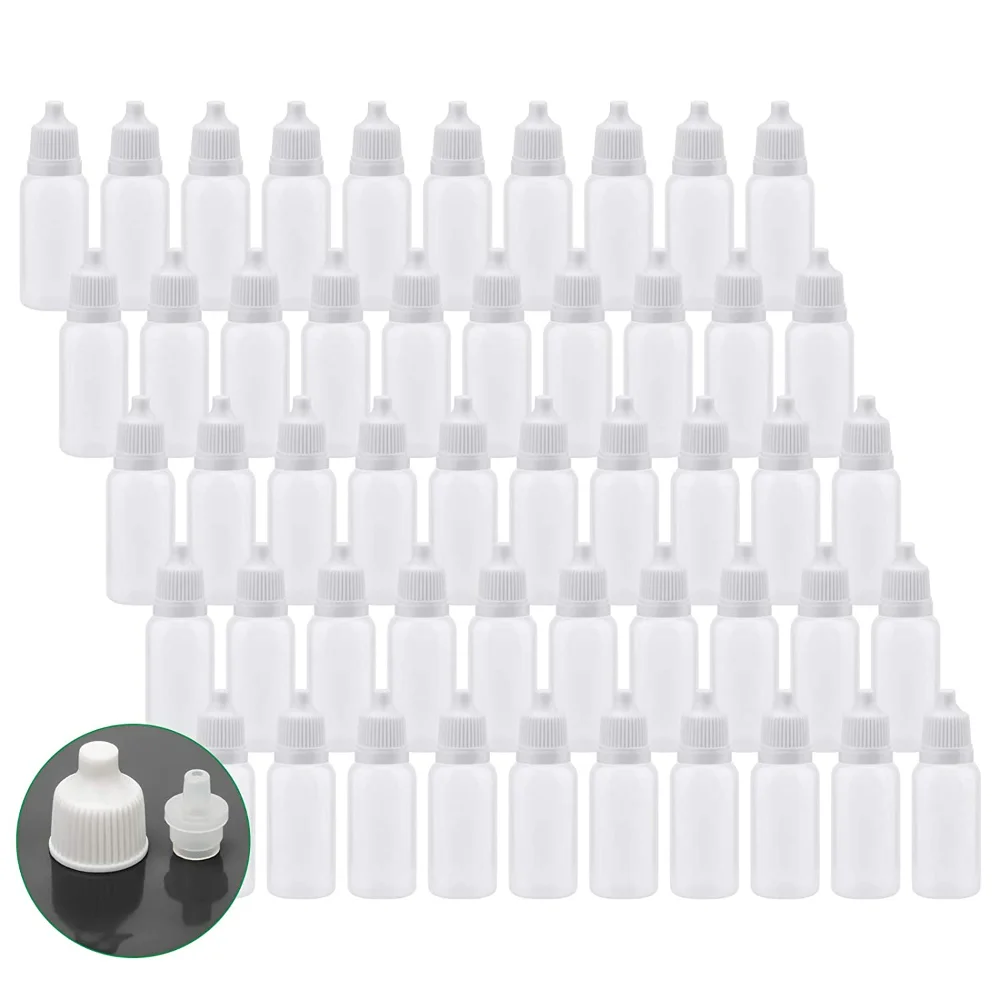 

10PCS 5ml 10ml 15ml 20ml 30ml 50ml 100ml Empty Liquid Dropper Bottles LDPE Plastic Squeeze Eye Juice Refillable DIY Containers