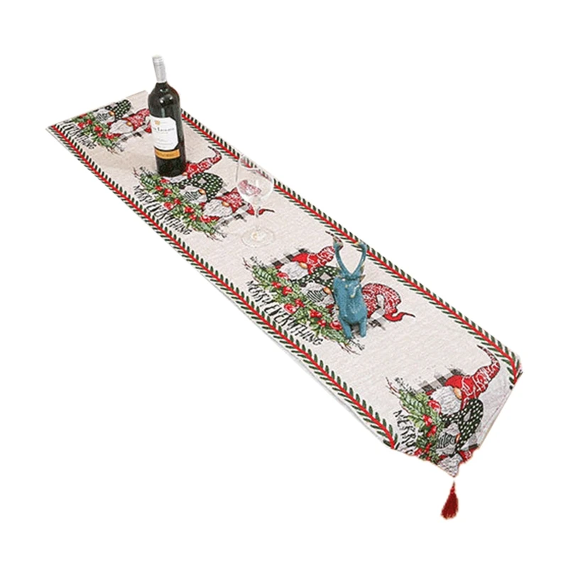 

Merry Christmas Table Runner Winter Themed Tablecloth Party Decor Supplies