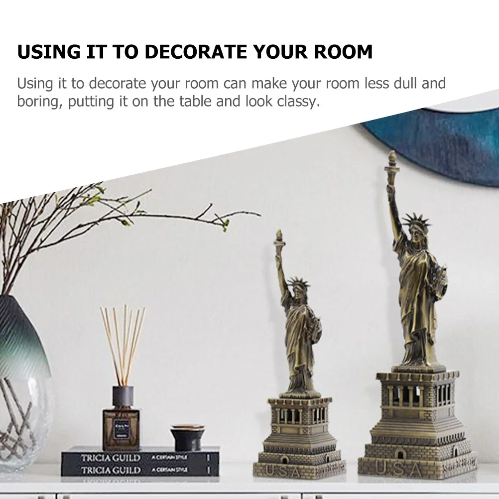 Статуя Леди Свободы винтажного декора украшение для стола коллекция шкафов сад