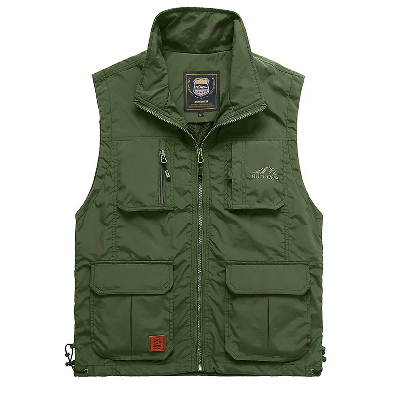 

Work Vest Men Coat Summer Men's Clothes Sleeveless Jacket Motorcyclist Clothing Free Shipping Big Size Tactical Military Hunting