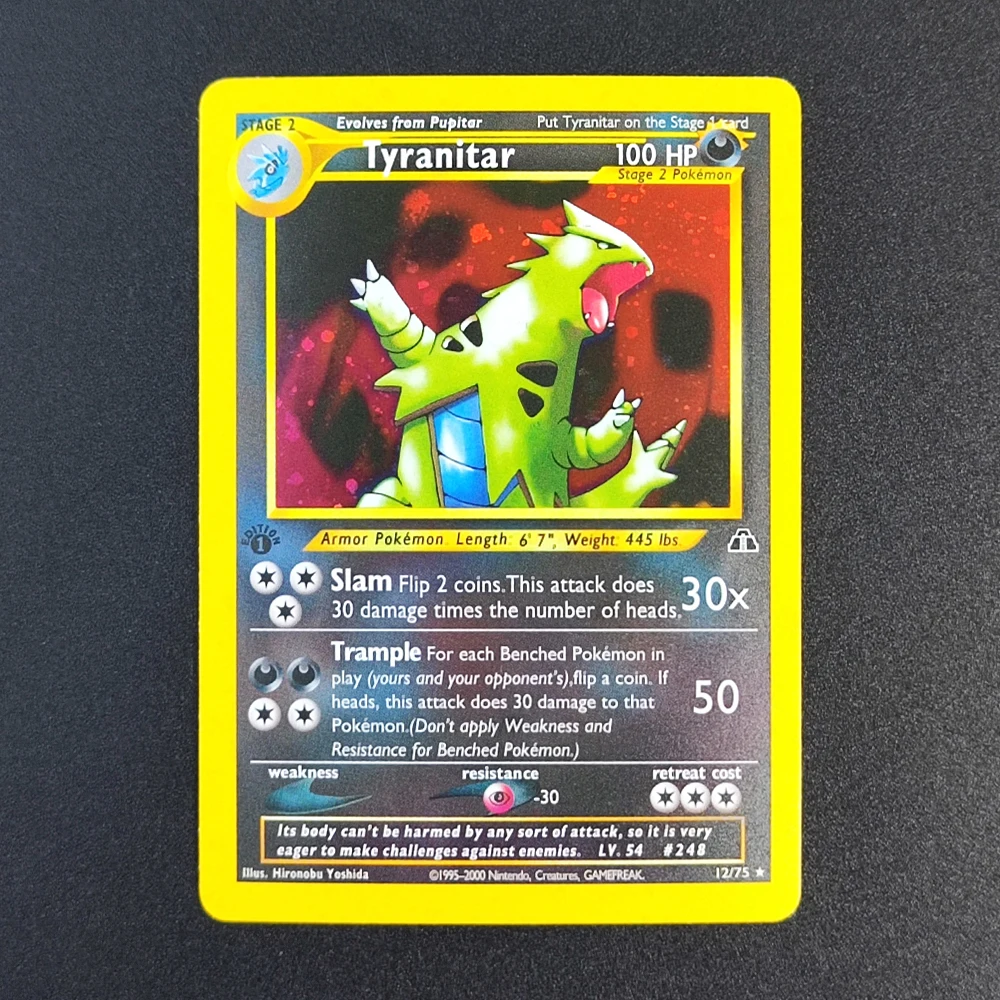 Фото Карты Proxy Pokemon English Neo Discovery 1st Edition Umbreon Tyranitar Espeon Houndour Kabutops Holo PTCG Коллекционная карта игр №3