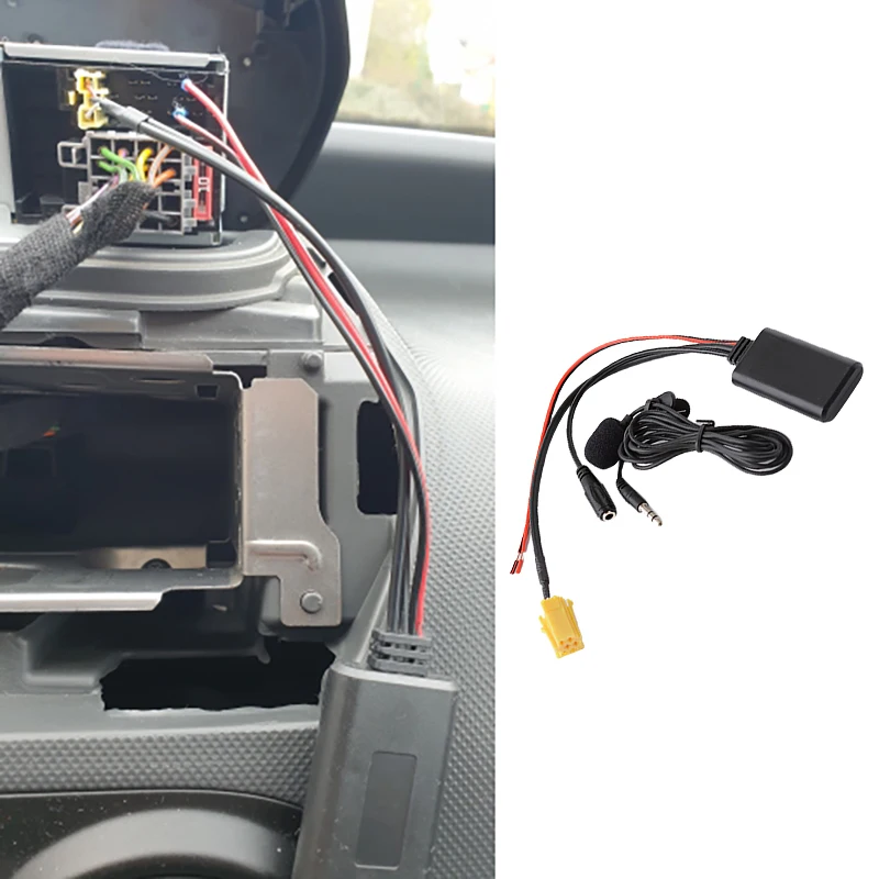 

NewCar Radio 6Pin Mini ISO AUX IN Replacement 3.5MM Audio Bluetooth 5.0 Microphone Cable for Fiat Bravo Panda Punto