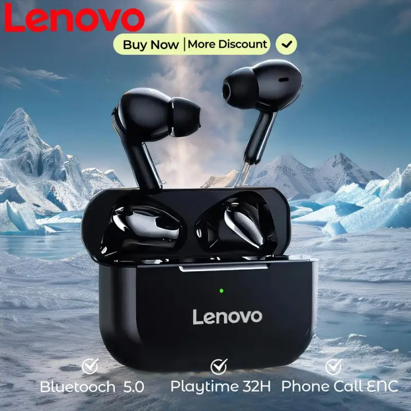 Беспроводные наушники Lenovo Bluetooth 5.0 с микрофоном