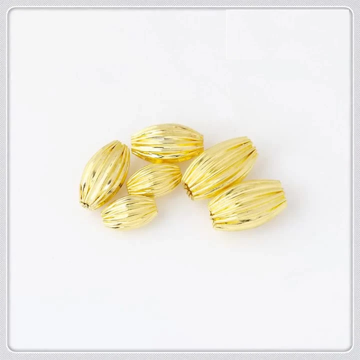 

100 шт. металлические латунные овальные бусины, позолоченные разделительные бусины, бусины россыпью для рукоделия, аксессуары для изготовления ювелирных изделий своими руками