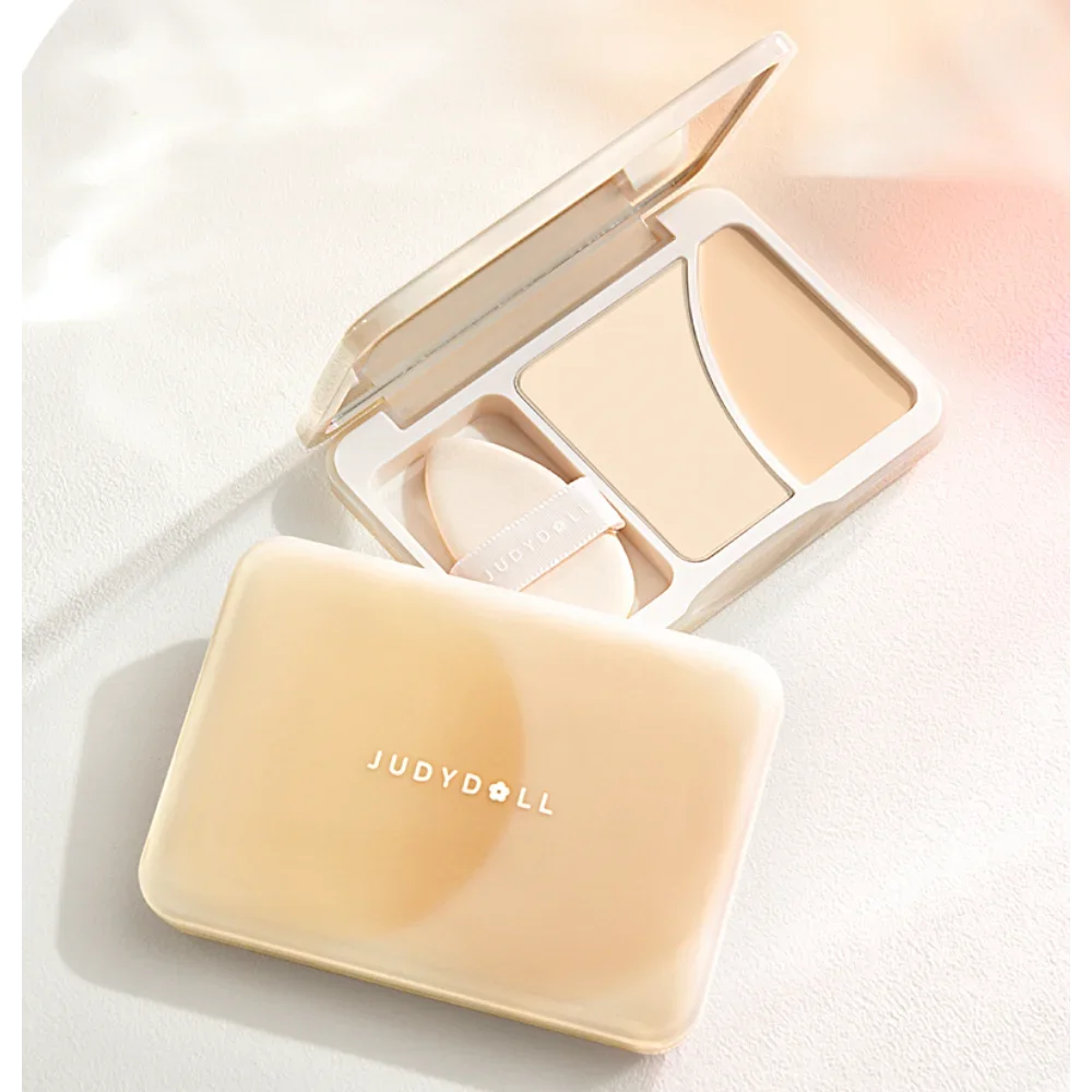 Палитра хайлайтеров JudydoLL Duplex кремовая и пудра универсальный матовый мелирующий