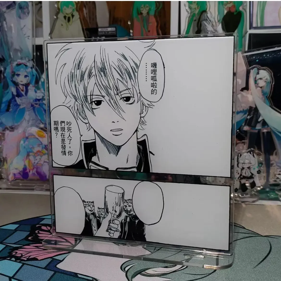 Черно-белая акриловая подставка GINTAMA фигурки героев аниме коллекция милых