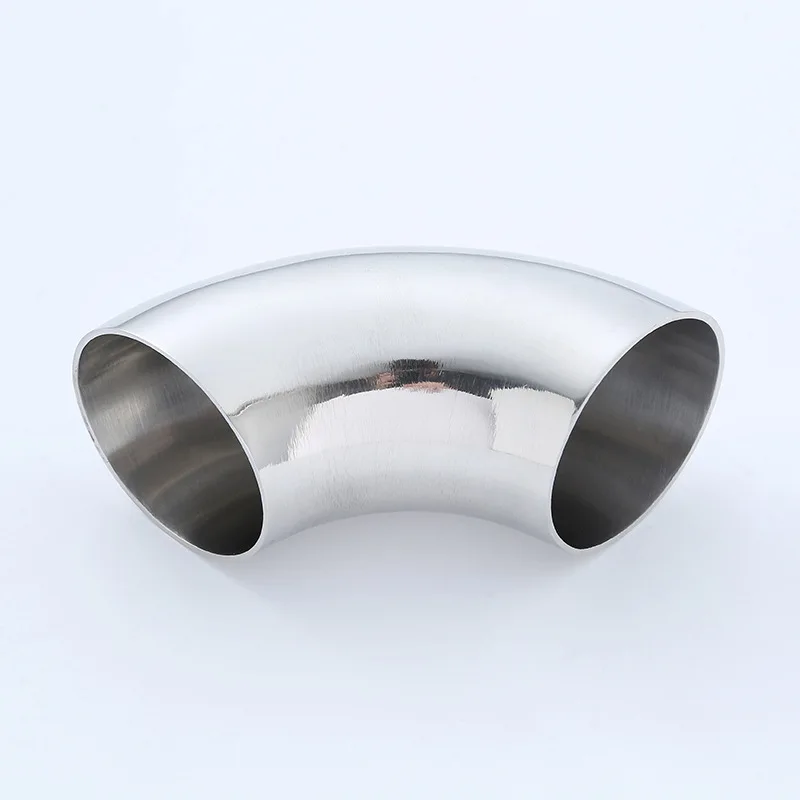 

51mm 57mm 63mm 76mm OD Sanitary Butt Weld 90 Degree Elbow Bend Pipe 304 stainless steel car exhaust pipe muffler welded pipe