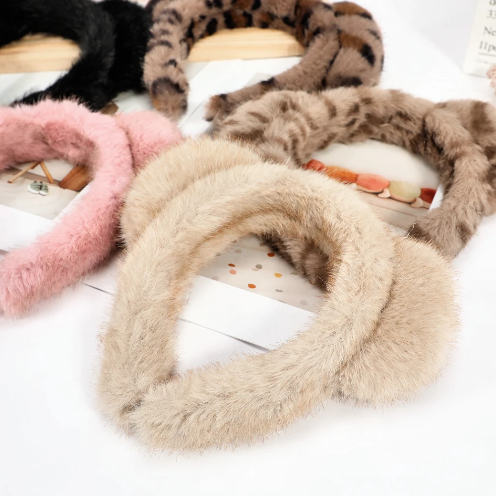 Забавный обруч для волос с кошачьими ушками новинка аксессуары плюшевая повязка
