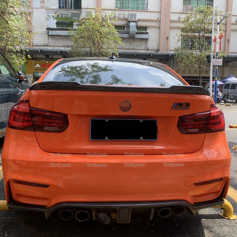 Задний спойлер из настоящего углеродного волокна для багажника BMW F30 3 серии седан