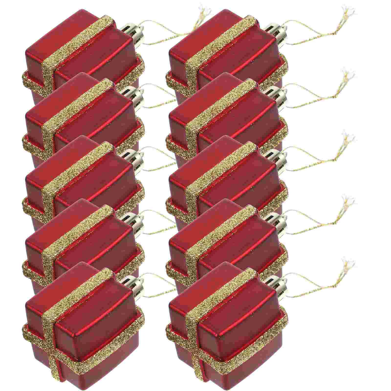 

12pcs Christmas Tree Small Gift Boxes Shape Hanging Ornaments Xmas Tree Gift Box Shaped Pendant