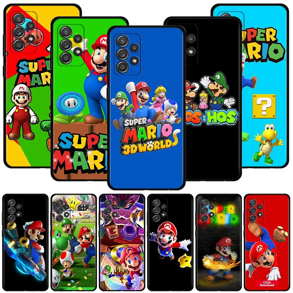 

Phone Case For Samsung Galaxy A12 A51 A41 A31 A21s A13 A03 A02s A02 A71 A52 A52s A72 A22 A32 Coque Super Mario Game