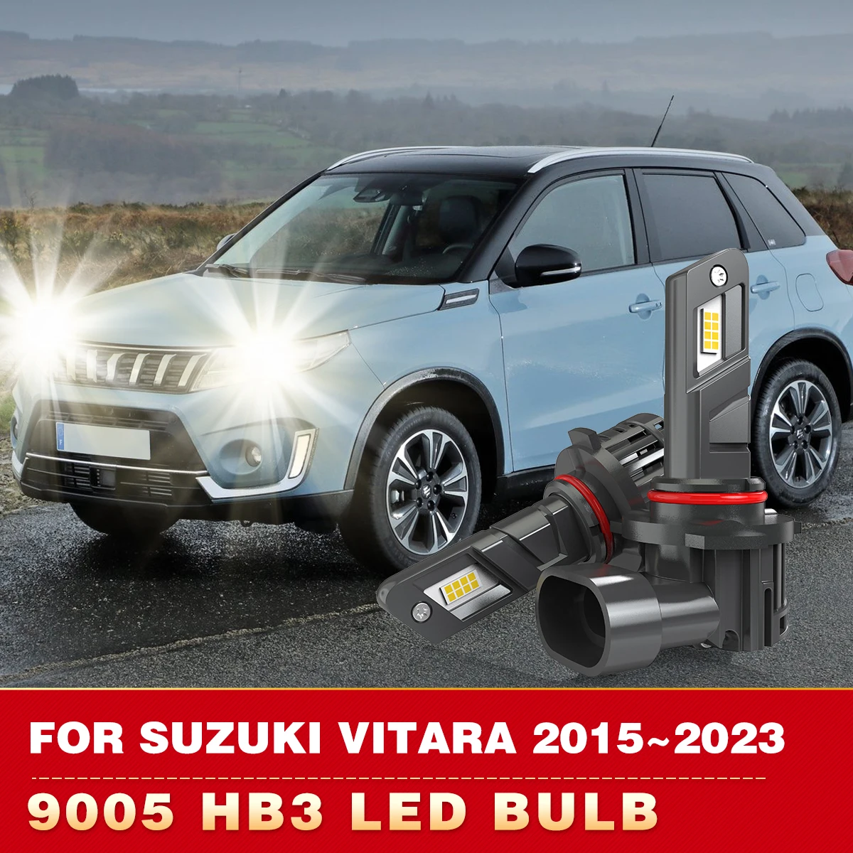 2x9005 HB3 фонарь для фар с Canbus 2023 лм