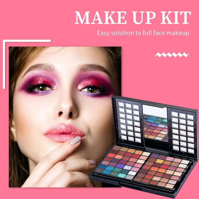 

Makeup Set Professional 88 Colors Eyeshadow Palette Brushes Softening Long Lasting Blush Lip Gloss Eye Shadow For Girls Women
