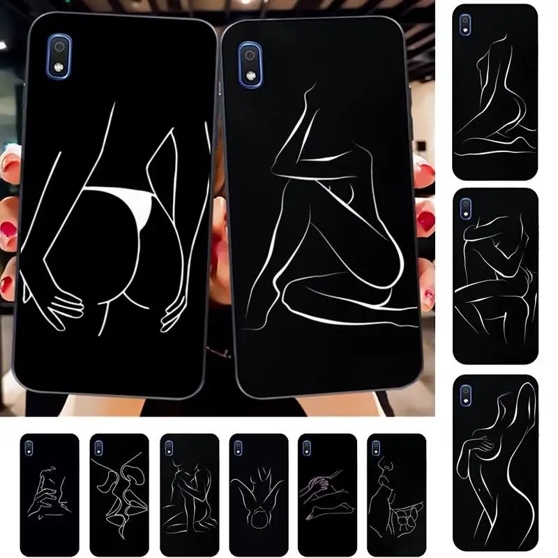 

Sexy Line Art Phone Case for Samsung A51 01 50 71 21S 70 31 40 30 10 20 S E 11 91 A7 A8 2018
