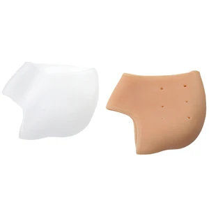 1 Pair Silicone Heel Protective Cover Heel Anti-crack Sock Cover Moisturizing White Foot Anti-crack Cover Universal Heel Cover