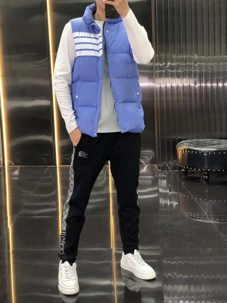 TB THOM Down Vest Men Solid Warm Men Women Parka Ladies Sleeveless Waistcoat Autumn Winter Sports Female Duck Down Waistcoat