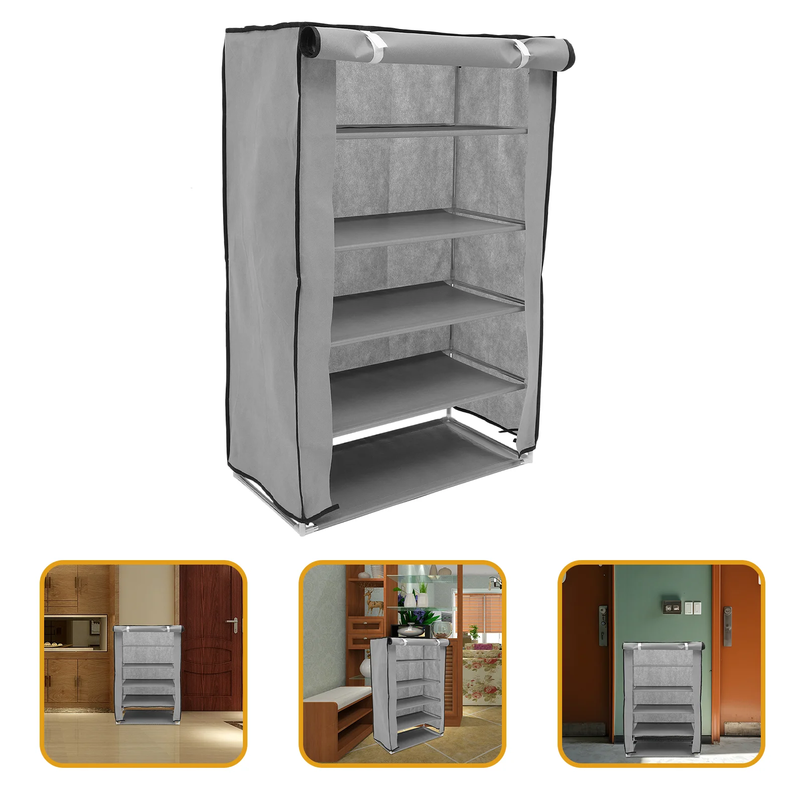 

Shoe Rack Dorm Room Shelves Suitcase for Small Space Wardrobe Shoes Organizer Saving Non-woven Fabric Multi-layer