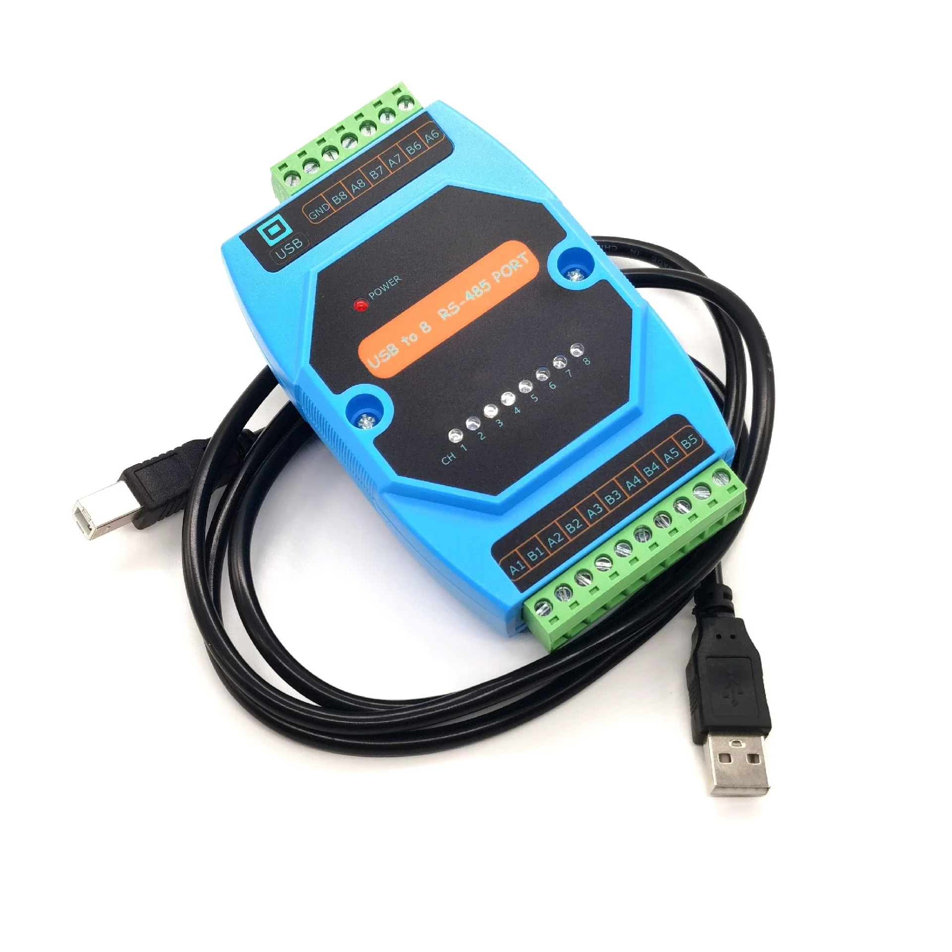 Промышленный USB-конвертер в 8-канальный последовательный порт RS485 с чипом драйвера CH348 (art.: 3920dcc142ab4) - 3920dcc142ab4