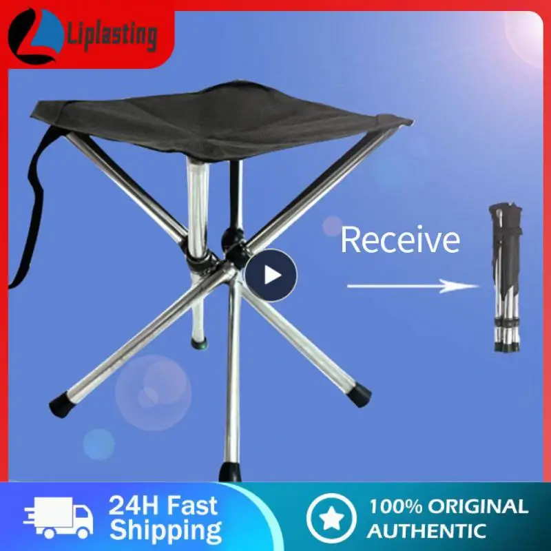 

Durable Outdoor Stool Convenient Storage Portable Fishing Stool Prevents Rust Thickened Tube Wall Tent Maza Small Camping Chair