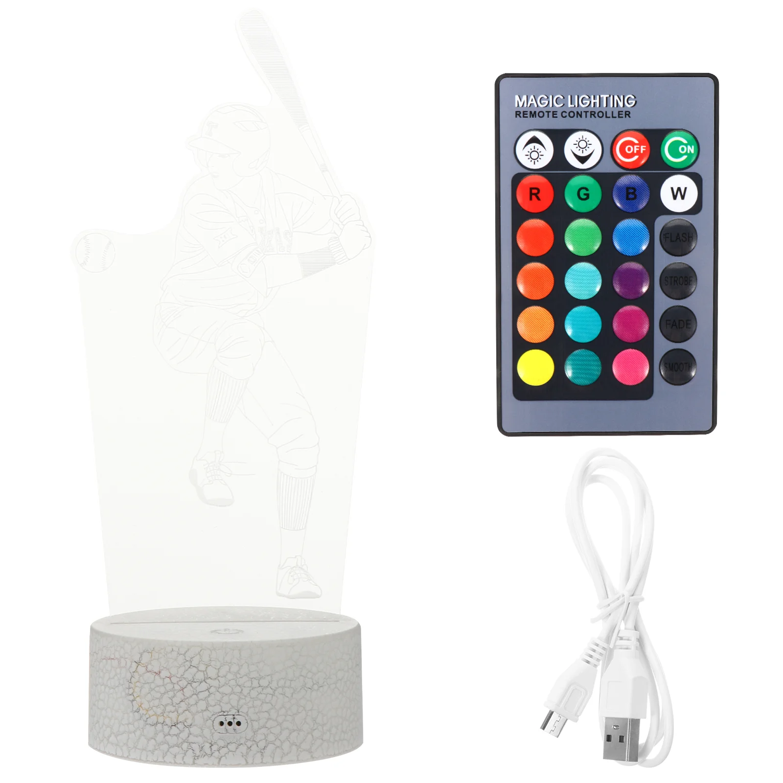 

Touch Control Night Light 3D LED Light with No (Assorted Color)