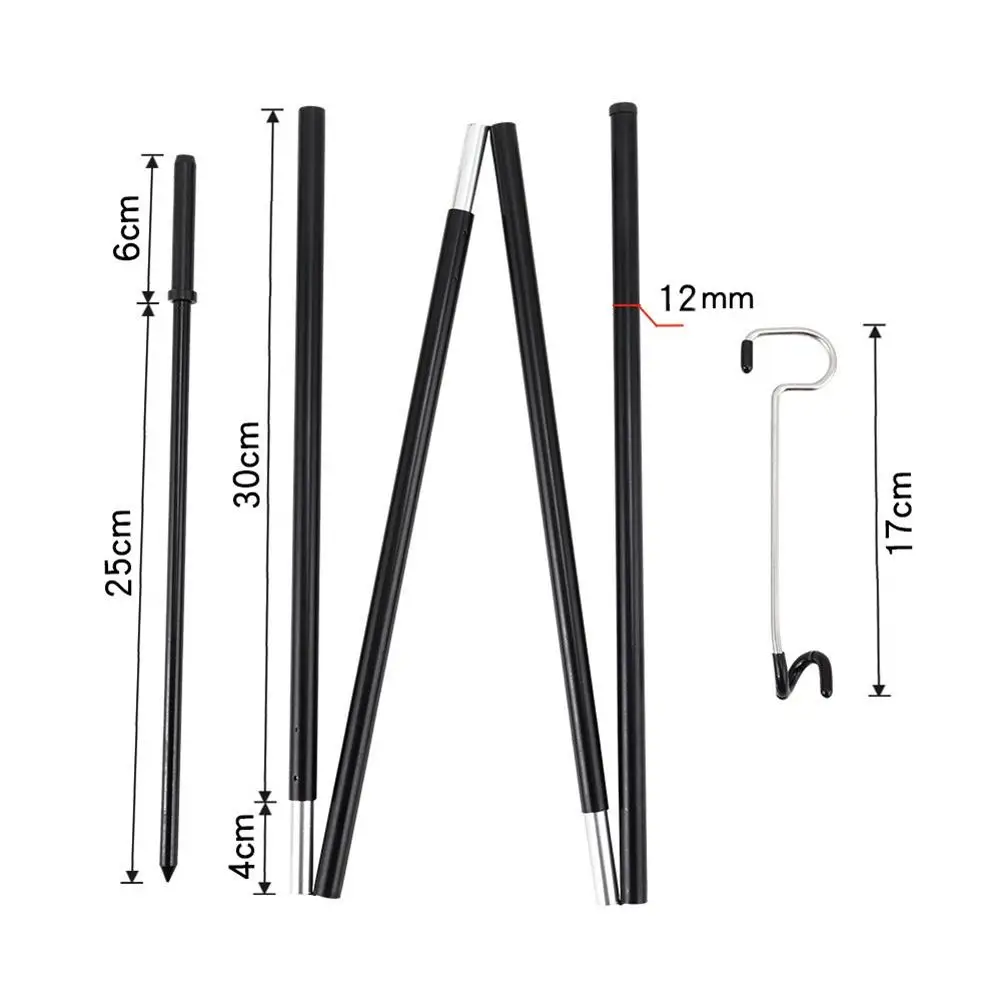 

Camp Foldable Lamp Post Pole Kit Aluminum Alloy Detachable Lantern Stand Portable Fishing Light Hanger Rack Pole Camping Tools