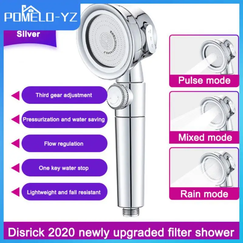 

Rain shower head high pressure sanitary fittings rotating adjustment water pressure water saving 3 gears adjustment