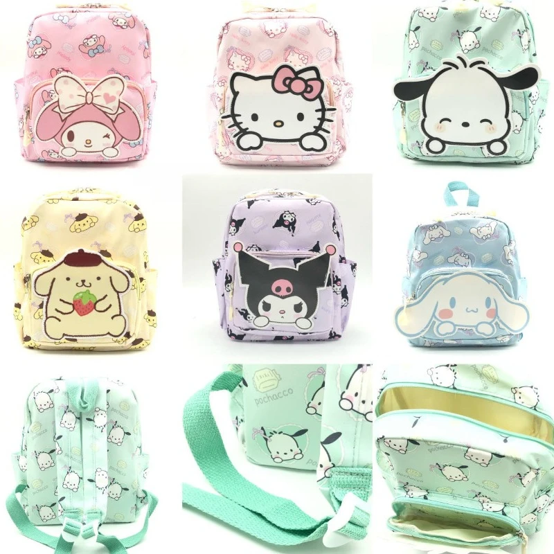 

30x26 см Sanrio мультфильм Hello Kitty Kuromi Pachacco милый холщовый рюкзак для студентов водонепроницаемые школьные сумки для детей подарочная Аниме Сумка