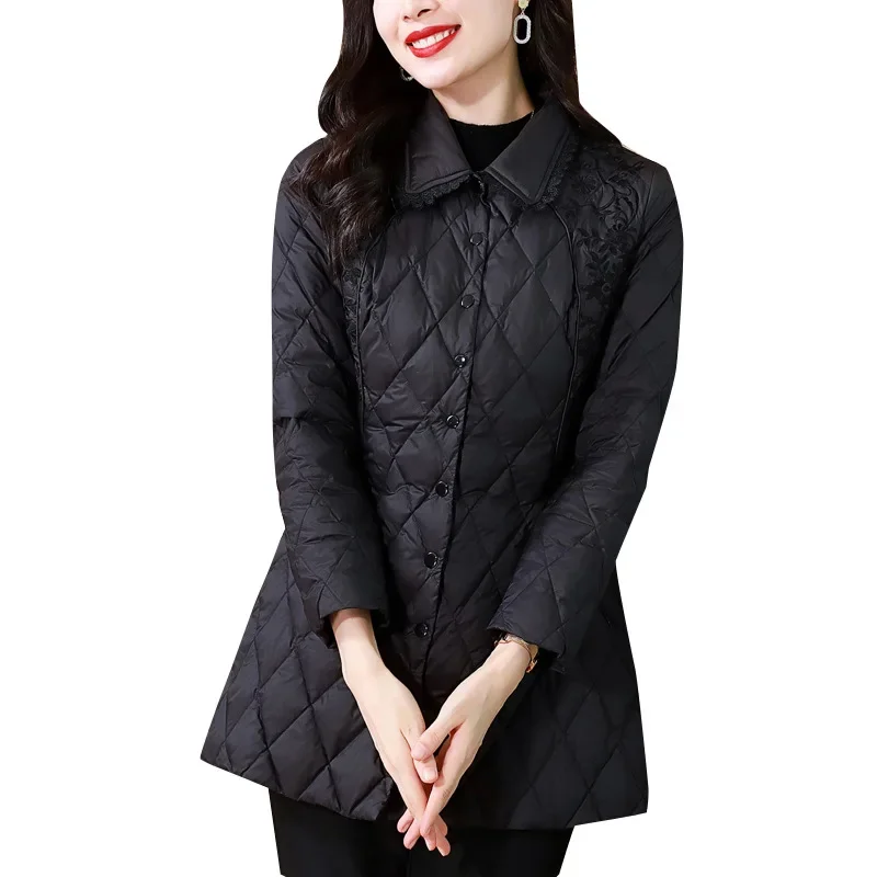 Высококачественное возрастное хлопковое пальто для мам среднего возраста в