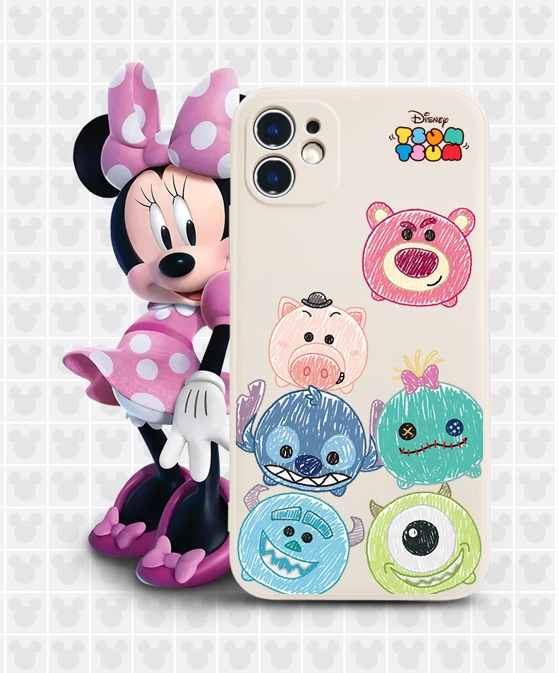 cute winnie lotso bear phone csae for funda iphone 11 case 12 13 pro max 12 13 mini x xs xr max 6 6s 7 8 plus silicone celular free global shipping