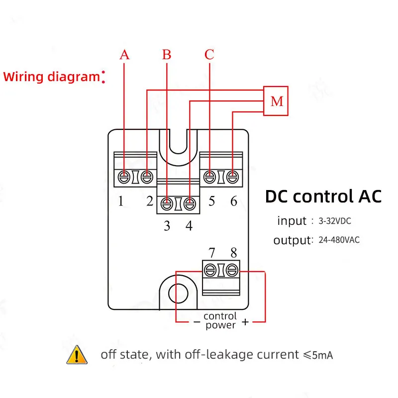 Трехфазное твердотельное реле 10 А 25 стандартное маленькое SSD 380 В |
