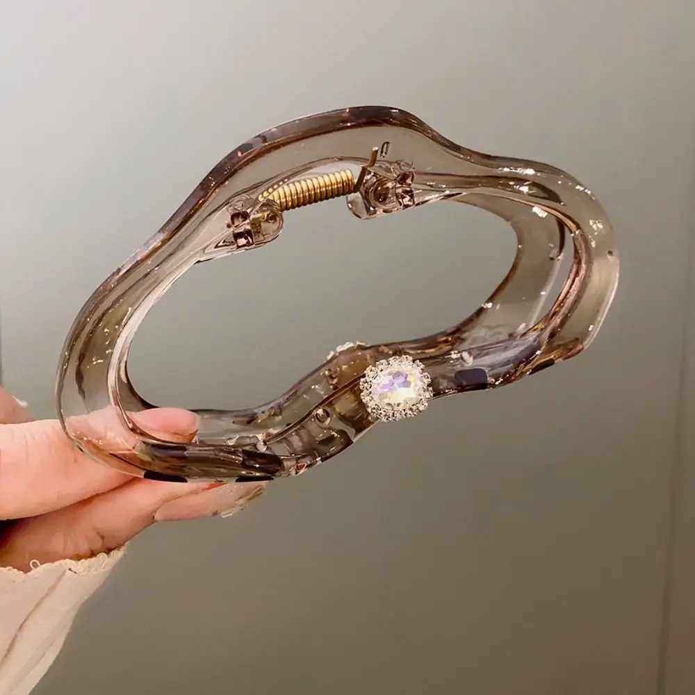 

Корейский акриловый прозрачный зажим для волос в форме облака, женский геометрический большой зажим для волос, простые аксессуары для волос