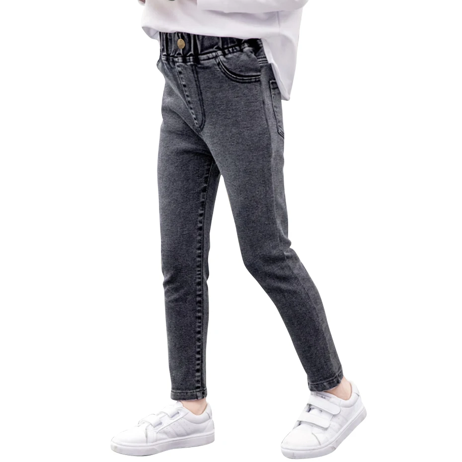 

Jeans For Girl Solid Color Girl Slim Jeans Kids Spring Autumn Children's Skinny Jeans Casual Children's Clothing 6 8 10 12 14