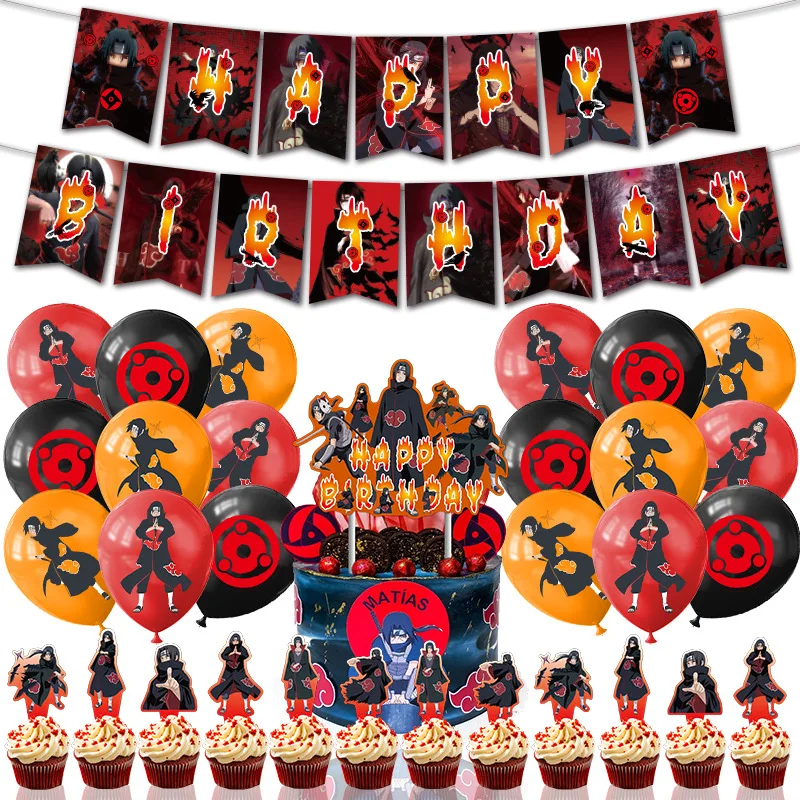 Наруто Учиха Итачи для мальчика украшения дня рождения одноразовая посуда